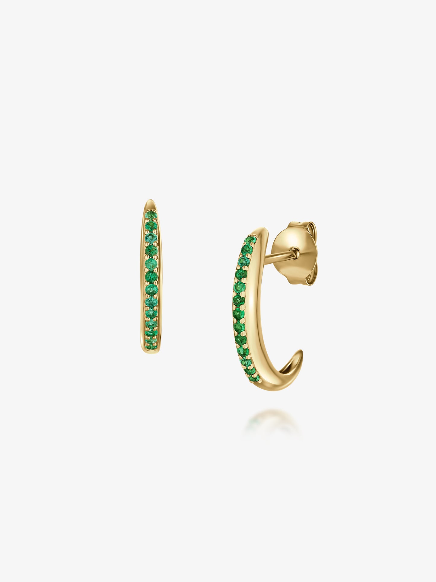 Emerald The Moon Earrings