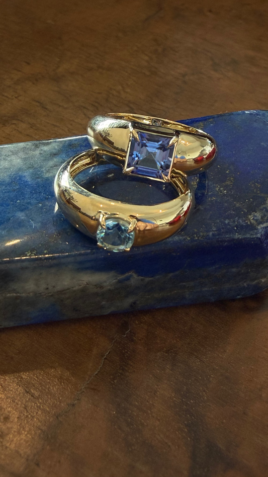 0.60ct Aquamarine Bobby Ring