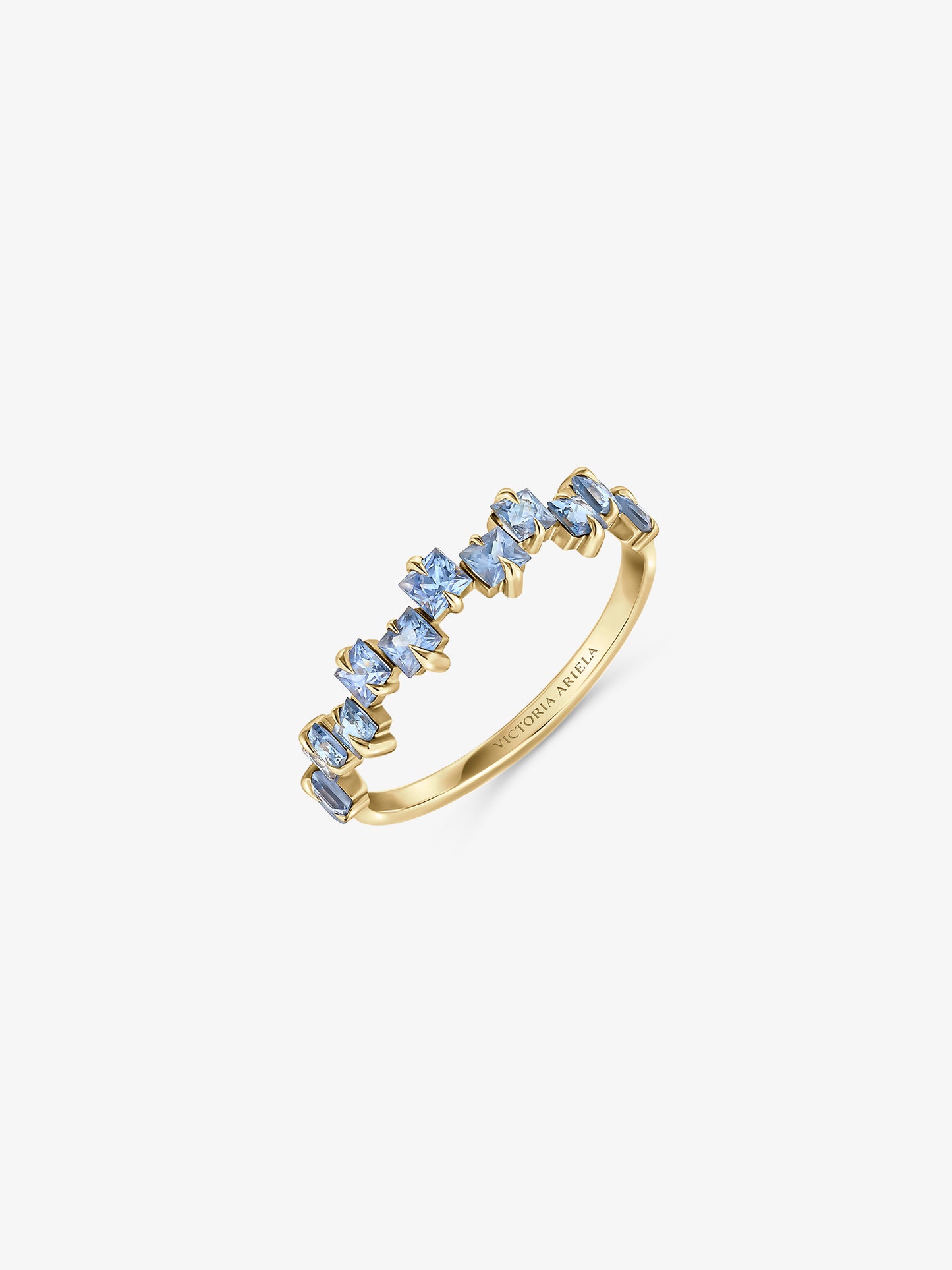 Sapphire Ocean Waves Ring