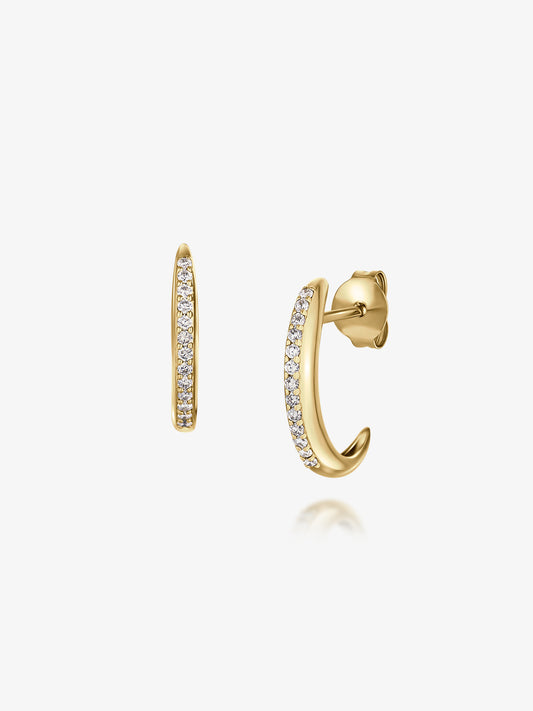 Diamond The Moon Earrings