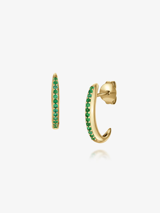 Emerald The Moon Earrings